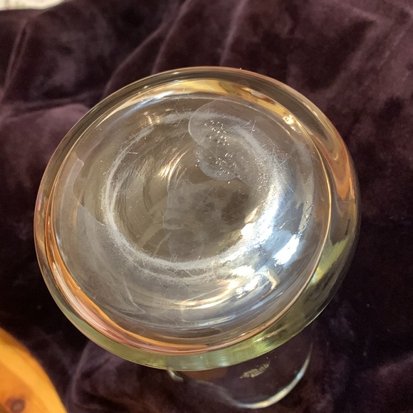 Vintage Clear Glass Pitcher with etched Ship boat pattern, EUC - Picture 8 of 10